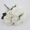 Ramo de rosas de simulación de comercio exterior, flores falsas, decoración del hogar, accesorios de fotografía, rosas, 10 rosas rojas