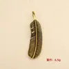 Llavero Colgante de Pluma de Latón Creativo Accesorios Colgantes para Cremallera de Bolsos Decoraciones de Artesanía de Cobre Venta al por Mayor