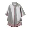 Camisa de Proteção Solar Estilo Novo de Verão para Homens, Costura em Cor Contrastante, Roupa Esportiva de Secagem Rápida, Estilo Casal, Manga Curta, Leve Casual, Roupa Masculina da Moda