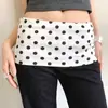 Falda original de estilo coreano de alta gama con lunares que cubre el trasero para mujer, accesorio de cintura con volantes de jazz americano de nicho