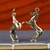 Chaveiro Pingente Atrai-Fortuna em Latão Signo Cavalo Tendência Nacional Presente Criativo Pequeno Presente Banhado a Ouro Atacado