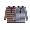 Ins ropa de mujer al por mayor estilo europeo y americano transfronterizo colección otoño 2026 nuevo cuello redondo manga larga a rayas multicolor 9598006