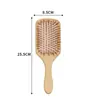 Pente com Almofada de Ar de Bambu para Alisar o Cabelo, Alisar o Cabelo, Massagear, Dar Volume na Coroa, Mini Escova de Cabelo Portátil para Casa Antiestática