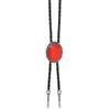 Pajarita de Cuerda de Cuero Retro para Hombres y Mujeres, Colgante de Obsidiana, Collar de Cuerda Trenzada, Collar Versátil de Estilo Étnico