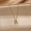Europa y Estados Unidos transfronterizo súper ventas collar de cuerpo completo de acero de titanio para mujer sensación de alta calidad temperamento chapado 18K cadena de clavícula joyería no se decolora