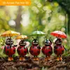 Popular Transfronteiriço 5 Peças Fofo Brinquedo Guarda-Chuva de Inseto Acrílico Decoração de Jardim Inserção Adequado para Jardim Gramado Plantas em Vasos