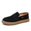 Mocasines Transfronterizos para Hombre 2024 Primavera y Otoño Nuevos Zapatos de Tabla Esmerilada con Suela de Carne para Hombre Zapatos Perezosos de Frijol sin Cordones