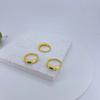 Anillo de Cobre Estilo Ins Europeo y Americano Chapado en Oro Real Micro-incrustado Anillo de Circonias Joyería de Anillo de Lujo Ligero de Alta Gama Abierto