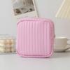 Bolsa de Almacenamiento de Algodones Sanitarios de Gran Capacidad de Cuero Color Caramelo, Bolsa para Lápiz Labial, Cable de Datos, Audífonos, Monedero, Bolsa Cosmética