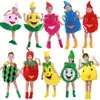 Disfraz de Performance de Frutas para Niños Arándano Melocotón Pitahaya Personaje de Cosplay Mangostán Plátano Uva