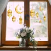 Comércio Exterior Oriente Médio Lustre Dourado Estrelas Lua Janela de Vidro Decoração de Casa Adesivos de Parede Autoadesivo Atacado Transfronteiriço
