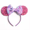 Decoração de Parque de Diversões Novo Transfronteiriço Orelhas do Mickey Carne Crua Eu Faixa de Cabeça para Fantasia Laço de Lantejoulas Acessórios de Cabelo do Mickey