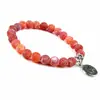 Pulseira de Pedra Vulcânica Moda Transfronteiriça Europeia e Americana Pulseira com Pingente de Estrela do Mar Pedra Natural Onda Lótus Yoga Amazônia
