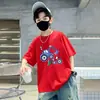 2026 Nueva Camiseta Casual Versátil Simple Elegante de Manga Corta de Algodón Puro para Niños, Top Holgado, Camisa de Marca Ins de Moda