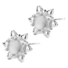 Pendientes de Estrella de Piedra Lunar, Dulces y Frescos, Pendientes de Zirconia de Alta Gama con Girasol, Pequeños Tachuelos de Estrella de Seis Puntas