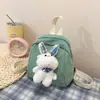 Conejito Estilo Coreano Bolso Simple de Jardín de Infancia Nuevo Lindo Mochila de Lona de Felpa Dibujos Animados Mochila Escolar para Niños