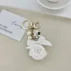 Chaveiro Pingente Pérola Rosa Coreana Fofo Corrente Criativa Chaveiro Laço Pendente de Carro em estoque