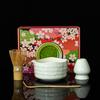 Popular Tazón de Cerámica para Matcha de Amazon con Pico, Set de Té Matcha de Crisantemo Japonés, Batidor de Té, Caja Colorida de 100 Piezas, Gama Alta