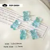 Lindo oso de acrílico hecho a mano, accesorios de joyería de nuevo material, cuentas de acrílico transparente con agujeros horizontales y verticales.