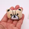 Acessórios de Pelúcia de Algodão com Cabeça de Animal de Desenho Animado Patozinho Fofo Gato Boneca Broche DIY Boneca Acessórios de Decoração