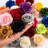 Venta Caliente Transfronteriza Cabeza Única Rosa Simulada Rosa Multicolor Flor de Rosa Flor Simulada Tela de Seda Celebración de Boda Decoración de Boda Cabeza de Flor