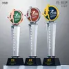Trofeo de Cristal Personalizado y Medalla para Carrera de Relevos, Juegos Deportivos, Maratón y Campeonato de Carrera de Larga Distancia