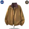 Chaqueta bomber de alta calidad marca NASA estilo americano moderna con cuello alto para hombre, casual de otoño y elegante ropa de trabajo
