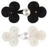 Botón Hecho a Mano Botón Flor de Ciruelo China Mariposa Enrollando Cabeza de Perla Tres Círculos Retro Hanfu Traje Tang Hecho a Mano Cheongsam