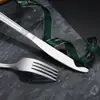 Cuchillo de Mesa Principal de Acero Inoxidable Baishida Gráficos de Nudo de Diamante 201 Cuchara de Mesa Tenedor de Mesa Cucharilla de Té Tenedor de Té Cucharita de Café Cuchara de Postre