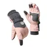 Guantes de Esquí para Hombres y Mujeres, Compatibles con Pantalla Táctil de Invierno, Calientes, Engrosados, Impermeables para Ciclismo, Paseos al Aire Libre, Guantes de Algodón Antideslizantes, Estilo Ins