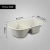 Caixas de Almoço Descartáveis, Talheres Biodegradáveis, Caixas de Embalagem de Polpa de Papel Ecológicas, Caixas para Salada, Caixas de Polpa de Cana-de-Açúcar, Caixas Bento de Grande Capacidade