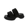 Sandalias de Plataforma con Cintura Pequeña para Mujer 2022 Verano Nuevas Sandalias Deslizantes de Punta Abierta para Mujer