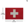 Emblema da Cruz Vermelha Patch de Primeiros Socorros Médicos Ir Refletivo Gravado a Laser Patch de Tecido Bordado Bandeira Suíça Patch de Velcro
