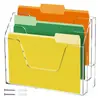 Suporte de arquivo de acrílico para mesa, transfronteiriço, 3 camadas, porta-revistas transparente, suporte de arquivo de parede, personalizável