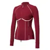 Jaqueta Espinha de Peixe para Mulheres, Moda Outono e Inverno, Corte Slim, Secagem Rápida, Manga Longa, Esportes ao Ar Livre, Gola Alta, Top para Fitness Yoga