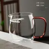 Bule de Vidro Resistente ao Calor com Filtro em Forma de Crescente, Bule Espessado para Chá Verde com Infusor de Chá Integrado, Dispensador de Chá de Grande Capacidade, Bule para Preparo de Chá