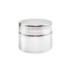 Botella de Crema con Tapa de Rosca Plateada Galvanizada, Botella de Vidrio Sellada para Crema Facial, Botella de Muestra para Crema de Ojos, Envase Cosmético con Logo Personalizable