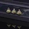 Campanillas de palacio huecas Colgante de bola redonda pequeña de imitación dorada Joyería hecha a mano DIY Colgante para carillón de viento Llavero Colgante Accesorios de collar