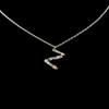Collar de letras femenino europeo y americano ins collar de circonitas de oro de 18k diseño nicho cadena clavicular temperamento simple cadena de suéter
