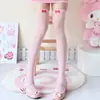 Calcetines JK de Algodón Estilo Japonés para Hija Querida Calcetines Lolita con Lazo en Forma de Corazón Hasta la Rodilla para Niñas