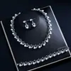 Moda Conjunto de Novia de Perlas Europeo y Americano Cadena Aleación Perla Collar de Novia Pendientes Joyería Conjunto de Perlas Cadena Venta al por Mayor Caliente