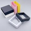 En nombre del cabello 7*7cm película PE transparente Caja de suspensión Blanco Negro cartón de color disparo único no se envía