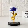 Flor Eterna Cobertura de Vidro Rosa com Folha de Ouro Dia das Mães Dia dos Namorados Presente Natal Decoração Criativa Fornecimento Transfronteiriço