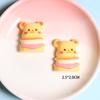 Nuevas Galletas de Oso Brillante de Dibujos Animados DIY Pegamento en Crema Funda para Teléfono Pasador para el Cabello Creativo Joyería Accesorios de Resina