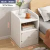 Mesita de noche moderna y sencilla con estantes de almacenamiento para uso doméstico, armario de almacenamiento para mesita de noche de dormitorio, mueble pequeño sencillo para viviendas de alquiler