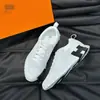 1:1 Caja Original 1:1 Caja Original Estilo Nuevo Cuero de Vaca Lona Empalmada Transpirables Con Cordones Zapatillas Casuales Zapatos de Hombre para Comercio Exterior de Guangzhou