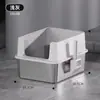 Bandeja Sanitaria para Gatos Cerrada Grande Desodorizante de Acero Inoxidable, Desmontable, Fácil de Limpiar, Engrosada, Antisalpicaduras, Nuevo Modelo de Inodoro para Gatos