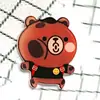 INS insignia acrílica caricatura panda azul broche lindo emoji pin accesorio pegatina para teléfono decoración