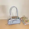 2026 Bolso Nuevo de Lunares con Lazo para Debajo del Brazo para Mujer, Bolso de Hombro de Alta Gama Estilo Coreano, Bolso de Mano Versátil de Moda para el Día a Día