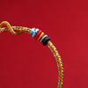 2025 Cuerda Roja Año de la Serpiente Año de la Vida Pulsera de Cuerda Roja Serpiente Femenina Dragón Cuerda Serpiente Cuerda de Mano Tejida Puede Enhebrar Oro